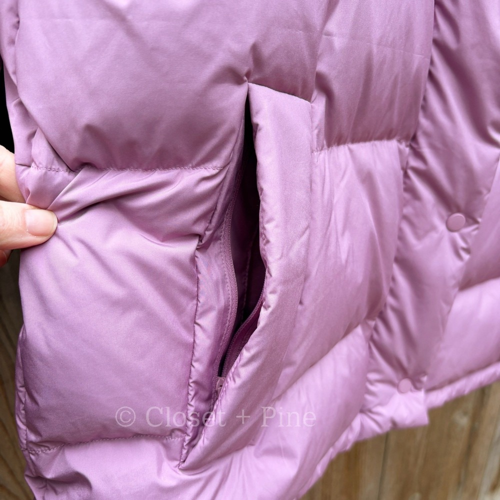 Lululemon Wunder Puff Jacket Velvet Dust Purple Pink Size 8 Hooded Puffer Coat - Picture 9 of 17